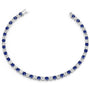 7.50 CTW Lab-Created Sapphire and Lab-Grown Diamond Bracelet, photo 2
