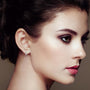 2 Ct. T.W. Round-Brilliant-Cut Diamond Domed X Shaped Omega Back Stud Earrings in 14K White Gold, photo 3