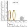 Aretes de aro circulares de canal con diamantes redondos brillantes de 1 ct. p.t. en oro amarillo de 14K, foto 5
