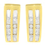 1/2 Ct. T.W. Diamond Huggy Heart Hoop Earrings in 10K Yellow Gold, photo 4