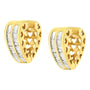 1/2 Ct. T.W. Diamond Huggy Heart Hoop Earrings in 10K Yellow Gold, photo 5