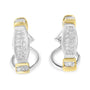 0.5 Ct. T.W. Round and Princess-Cut Diamond Earrings in 14K Two-Tone Gold, photo 1