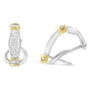 0.5 Ct. T.W. Round and Princess-Cut Diamond Earrings in 14K Two-Tone Gold, photo 2