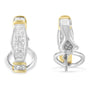 0.5 Ct. T.W. Round and Princess-Cut Diamond Earrings in 14K Two-Tone Gold, photo 4