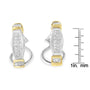 0.5 Ct. T.W. Round and Princess-Cut Diamond Earrings in 14K Two-Tone Gold, photo 5