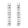 1 Ct. T.W. Alternating Diamond U Hoop Earrings in 10K Gold, photo 4