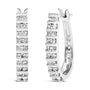 1 Ct. T.W. Alternating Diamond U Hoop Earrings in 10K Gold, photo 2
