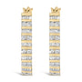 1 Ct. T.W. Alternating Diamond U Hoop Earrings in 10K Gold, photo 3
