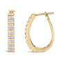 1 Ct. T.W. Alternating Diamond U Hoop Earrings in 10K Gold, photo 7