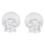 1/2 Ct. T.W. Pie-Cut Diamond Solitaire Stud Earrings in 14K White Gold, photo 1