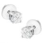 1/2 Ct. T.W. Pie-Cut Diamond Solitaire Stud Earrings in 14K White Gold, photo 2