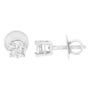 1/2 Ct. T.W. Pie-Cut Diamond Solitaire Stud Earrings in 14K White Gold, photo 4
