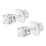 1/2 Ct. T.W. Pie-Cut Diamond Solitaire Stud Earrings in 14K White Gold, photo 5