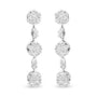 2 Ct. T.W. Diamond Composite Cluster Floral Drop Earrings in 14K White Gold, photo 1