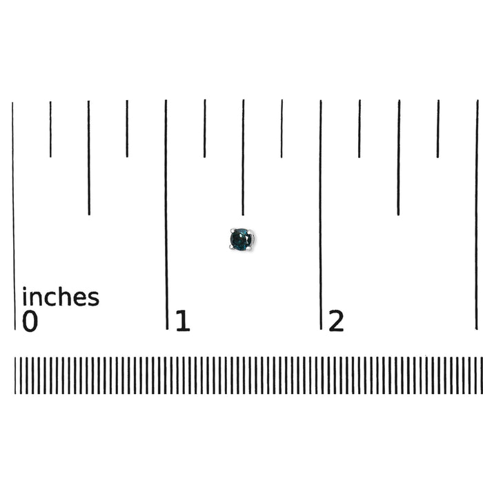 Aretes de botón clásicos de 4 garras con diamantes redondos de 0.15 ct. p.t. en plata de ley, foto 9