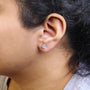 Princess-Cut Lab-Grown Diamond Solitaire Stud Earrings in 14K White Gold, photo 7