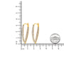 Aretes de aro modernos con diamantes talla redonda de 1/2 ct. p.t. en oro amarillo de 10K, foto 6
