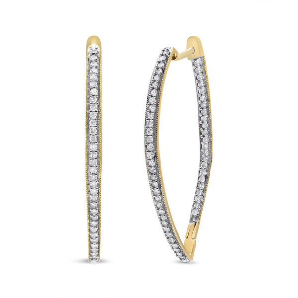 1 Ct. T.W. Round-Cut Diamond Earrings in 10K Yellow Gold, photo 1
