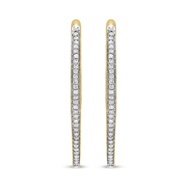 1 Ct. T.W. Round-Cut Diamond Earrings in 10K Yellow Gold, photo 2