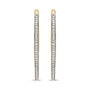 Aretes con diamantes redondos de 1 ct. p.t. en oro amarillo de 10K, foto 2