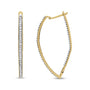 Aretes con diamantes redondos de 1 ct. p.t. en oro amarillo de 10K, foto 4