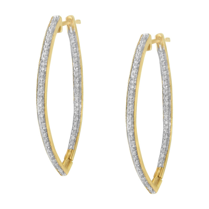 Aretes con diamantes redondos de 1 ct. p.t. en oro amarillo de 10K, foto 5