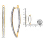 Aretes con diamantes redondos de 1 ct. p.t. en oro amarillo de 10K, foto 6