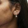 Aretes de aro con diamantes de 1/3 ct. p.t. en oro amarillo de 14K, foto 3