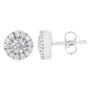 1 Ct. T.W. Diamond Halo Stud Earrings in 14K White Gold, photo 1