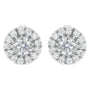 1 Ct. T.W. Diamond Halo Stud Earrings in 14K White Gold, photo 4