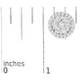 Aretes de botón redondos de racimo estilo halo con diamantes de 1 ct. p.t. certificados AGS en oro blanco de 14K, foto 7