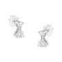 Aretes de botón colgantes con doble diamante de 1/2 ct. p.t. en oro blanco de 14K, foto 1