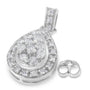 Aretes con diamantes de talla redonda de 0.75 ct. p.t. en oro blanco de 10K, foto 4