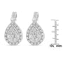 Aretes con diamantes de talla redonda de 0.75 ct. p.t. en oro blanco de 10K, foto 5