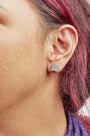 3/4 Ct. T.W. Diamond Composite Curved Square Stud Earrings in Sterling Silver, photo 3