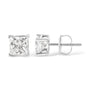 1 1/2 Ct. T.W. Clarity Enhanced Princess-Cut Diamond Solitaire Stud Earrings in 14K White Gold, photo 4