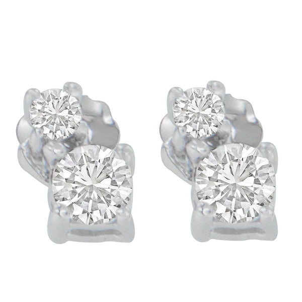 1/2 Ct. T.W. Round-Cut Diamond Dangle Earrings in 14K White Gold, photo 1