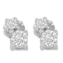Aretes colgantes con diamantes redondos de 1/2 ct. p.t. en oro blanco de 14K, foto 1