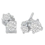 Aretes colgantes con diamantes redondos de 1/2 ct. p.t. en oro blanco de 14K, foto 2
