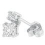 Aretes colgantes con diamantes redondos de 1/2 ct. p.t. en oro blanco de 14K, foto 3