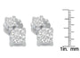 Aretes colgantes con diamantes redondos de 1/2 ct. p.t. en oro blanco de 14K, foto 4