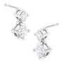1 Ct. T.W. Double Diamond Stud Earrings in 14K White Gold, photo 1