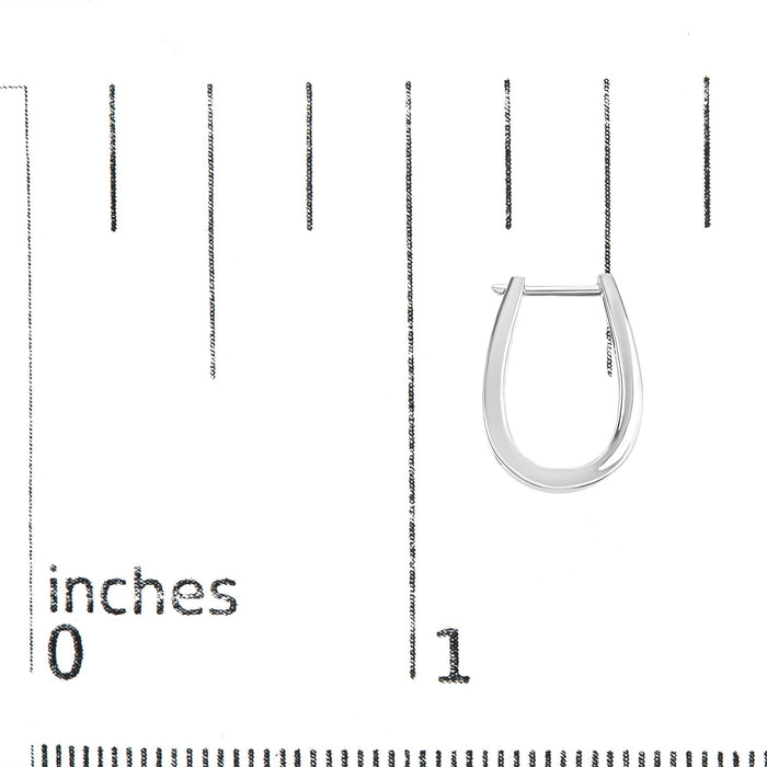 Aretes de aro de canal con diamantes redondos de talla brillante de 1/4 ct. p.t. en oro de 14K, foto 10