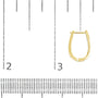 Aretes de aro de canal con diamantes redondos de talla brillante de 1/4 ct. p.t. en oro de 14K, foto 9