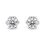 Aretes de botón de corona con diamantes redondos de 1/2 ct. p.t. en oro de 14K, foto 2