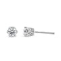 Aretes de botón de corona con diamantes redondos de 1/2 ct. p.t. en oro de 14K, foto 8