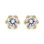 2 Ct. T.W. Round Diamond Crown Stud Earrings in 14K Yellow Gold, photo 1