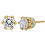 2 Ct. T.W. Round Diamond Crown Stud Earrings in 14K Yellow Gold, photo 2