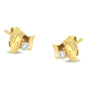 1/10 Ct. T.W. Round Brilliant-Cut Diamond Espira Swirls Solitaire Push Back Stud Earrings in 10K Gold, photo 1