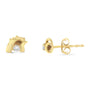 1/10 Ct. T.W. Round Brilliant-Cut Diamond Espira Swirls Solitaire Push Back Stud Earrings in 10K Gold, photo 3